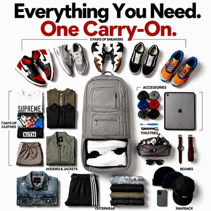 Grey Leather Carry-On Patented Backpack (Only 300 Made)